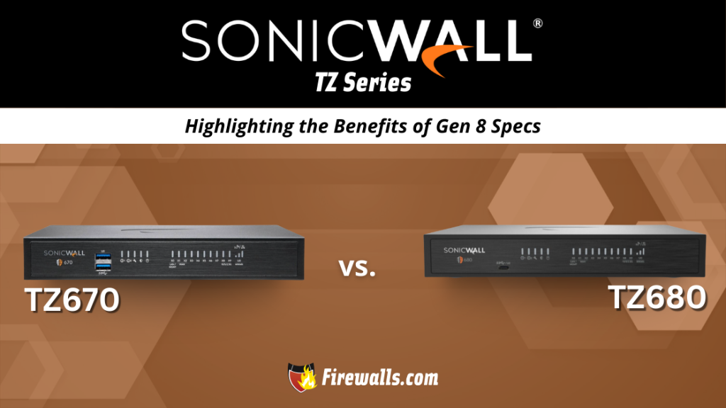 SonicWall TZ670 vs TZ680 Highlighting the Benefits of Gen 8 Specs