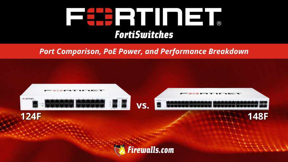 FS-124F vs FortiSwitch 148F Port Comparison, PoE Power, and Performance Breakdown