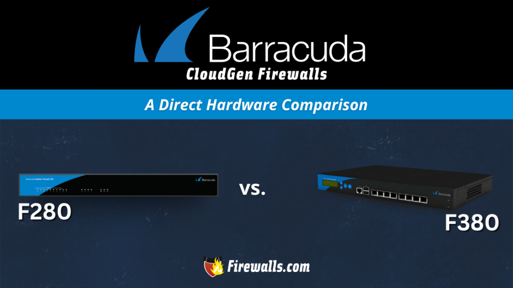 Barracuda CloudGen Firewall F280 vs F380: A Direct Comparison
