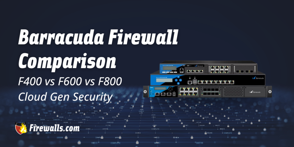Barracuda Firewall Comparison: F400 vs F600 vs F800 CloudGen Security