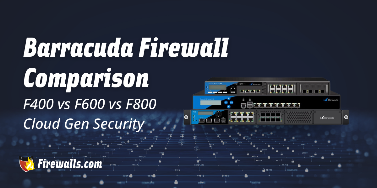 Barracuda Firewall Comparison: F400 vs F600 vs F800 Cloud Gen Security