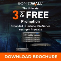 3 and free sonicwall promotion